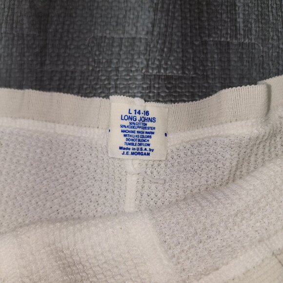 Vintage Boys J.E. Morgan Thermal Long John's Pants Made in USA Large 14-16 - Picture 4 of 5